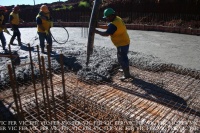 Obra utilizando telas eletro soldadas.